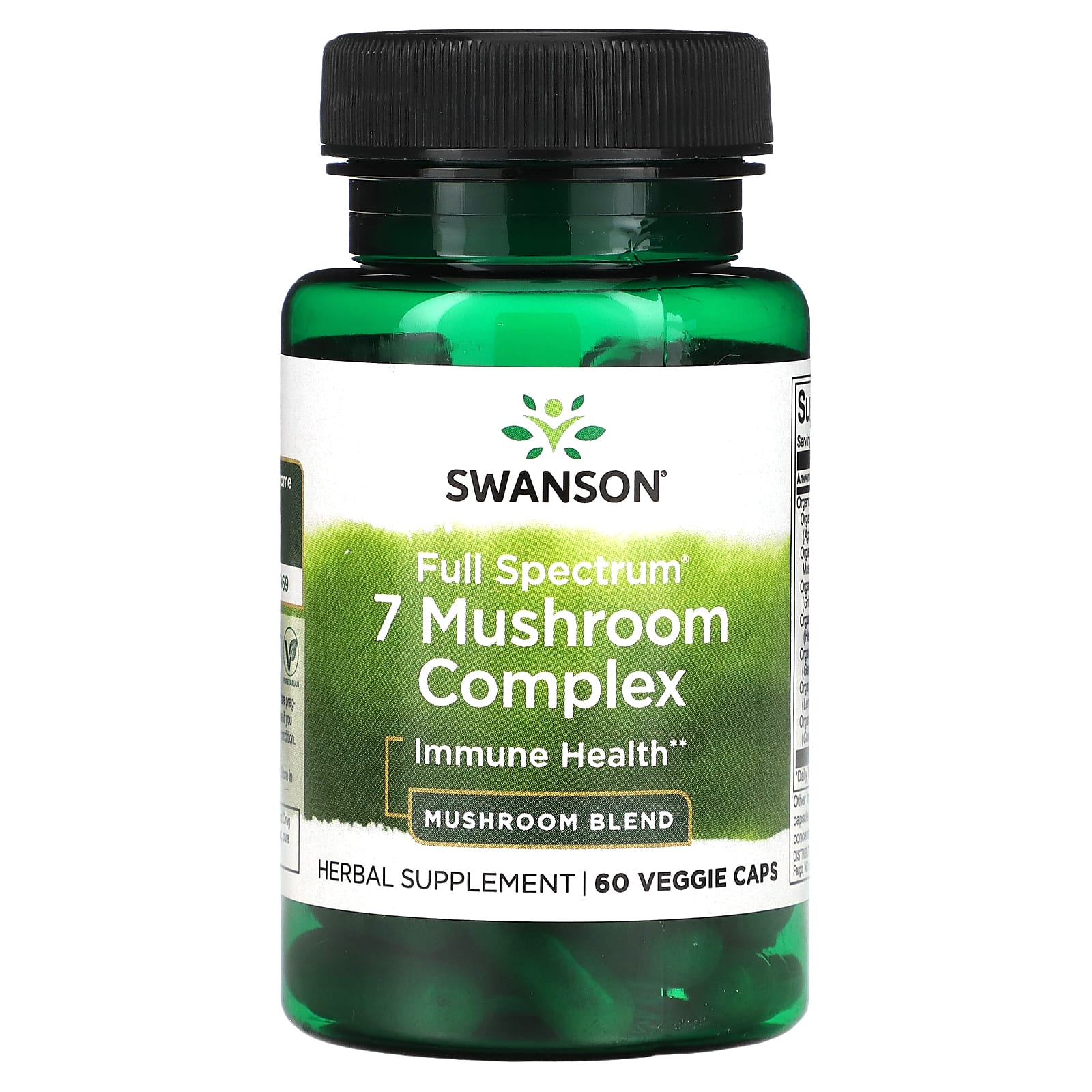 Swanson, Full Spectrum 7 Mushroom Complex, 60 Veggie Caps - Medaid International