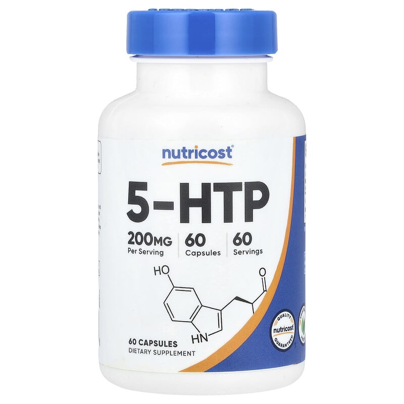 Nutricost, 5-HTP, 200 mg, 60 Capsules - Medaid International