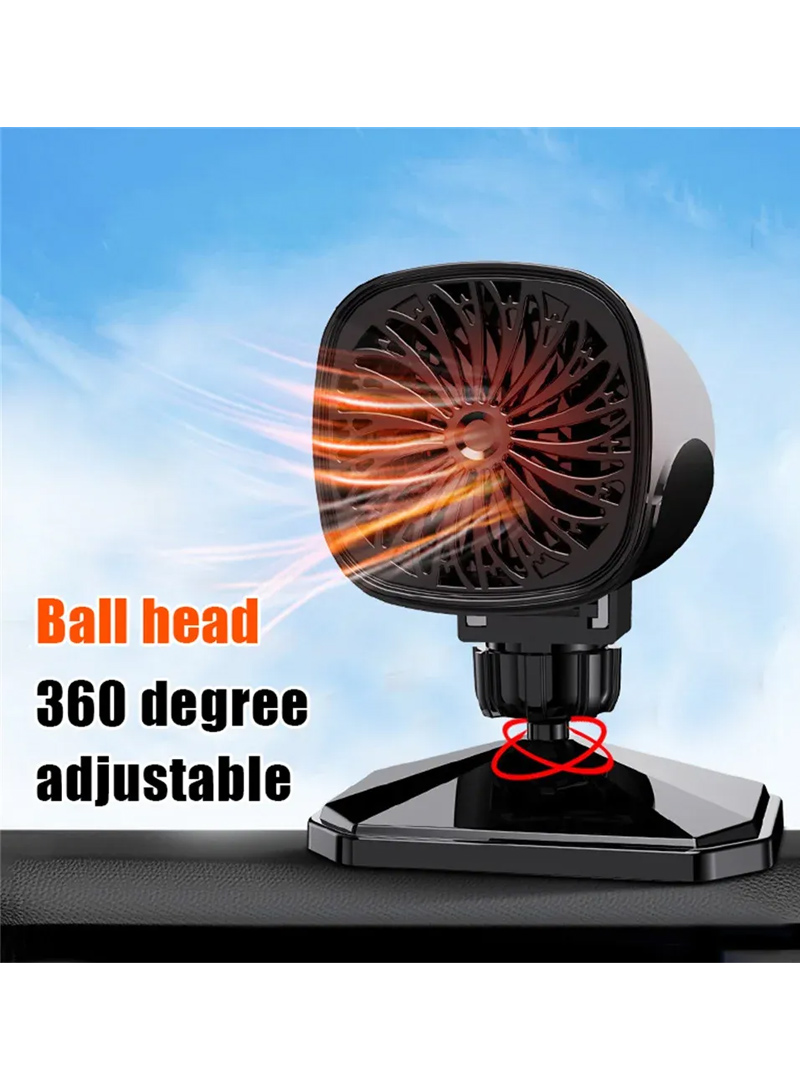 12V 150W Universal Portable Electronic Car Heater Fan 360° Rotatable Car Windshield Defogger - Medaid International
