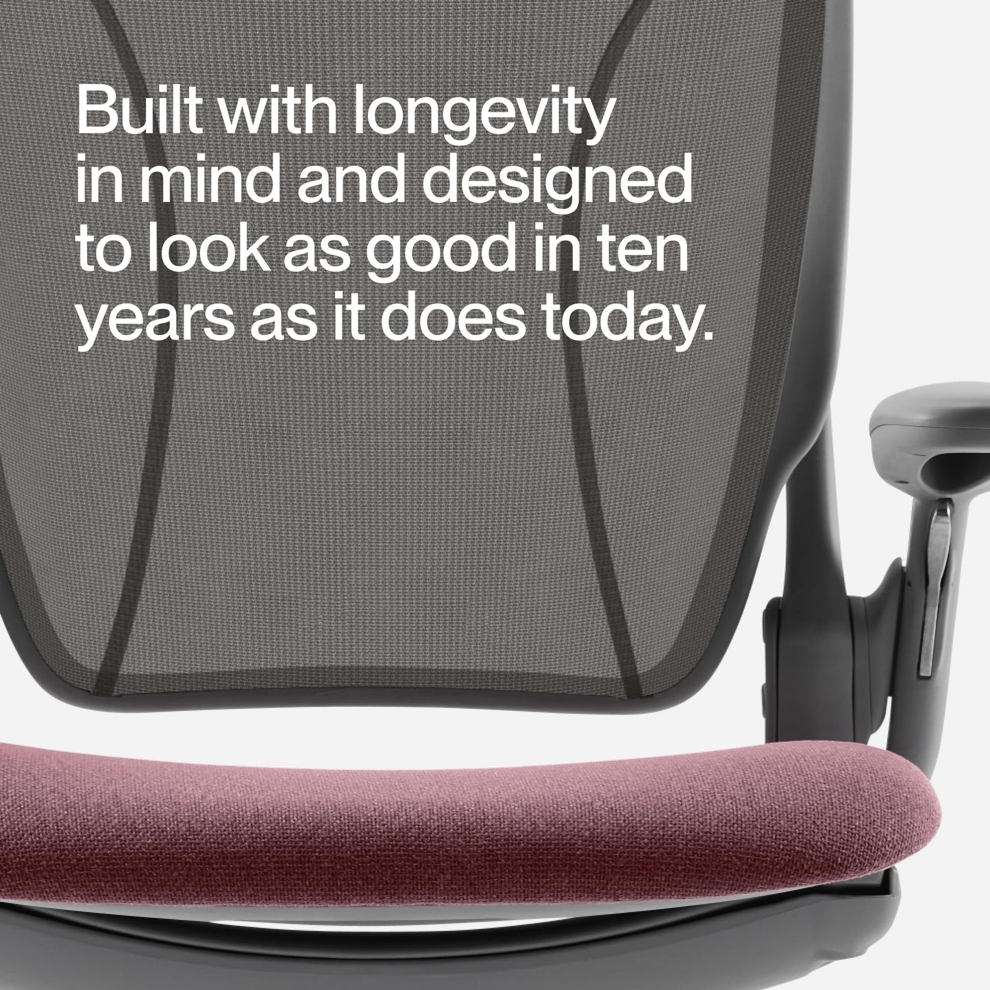 Humanscale World LM Poppy Seed Catena Mesh Ergonomic Office Chair for Desk with Blue Autumn Fabric Seat, Adjustable Simple Desk Chair, Gray Frame - Medaid International