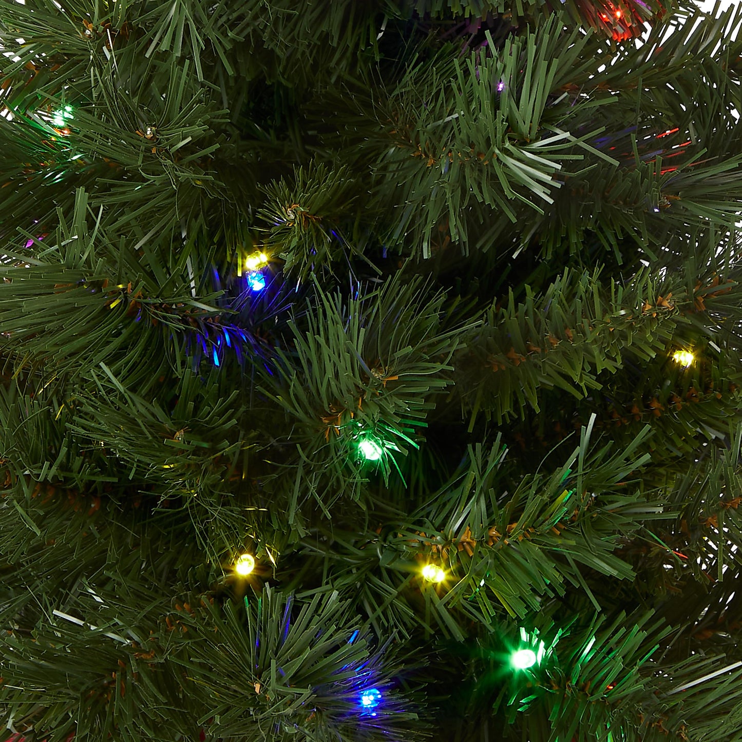 National Tree Company 24 in Pre-Lit Majestic Fir Artificial Christmas Tree, 35 Multicolor Lights, 71 Tips, Timer, Red Cloth Base, Green - Medaid International