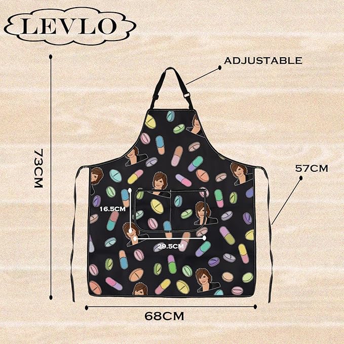 LEVLO Stars Fans Gifts Xanax Smoothie Time Kitchen Apron for Housewives Baking Cooking Lover Gifts - Medaid