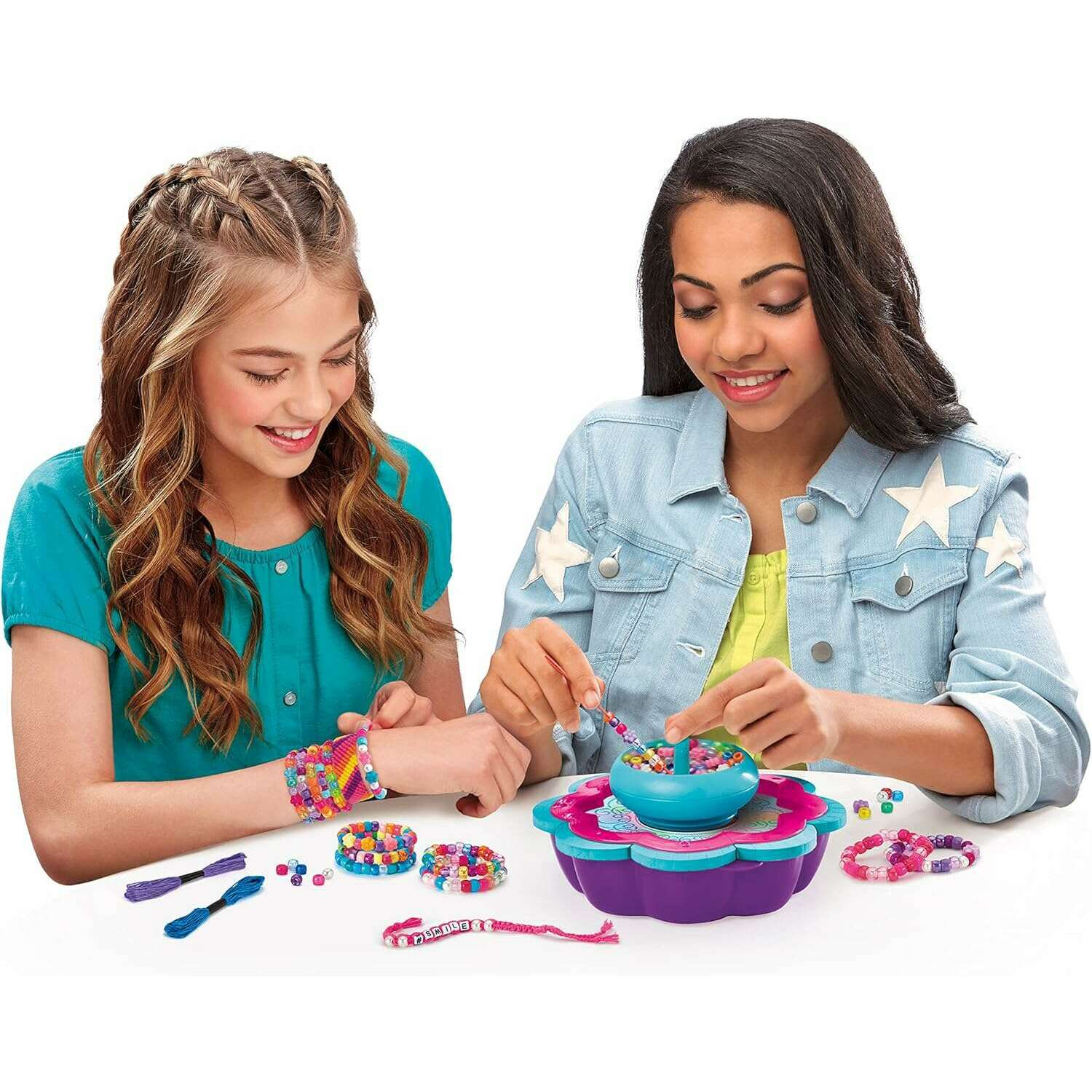 2-in-1 Spin & Bead Friendship Studio Bracelet Maker - Medaid International