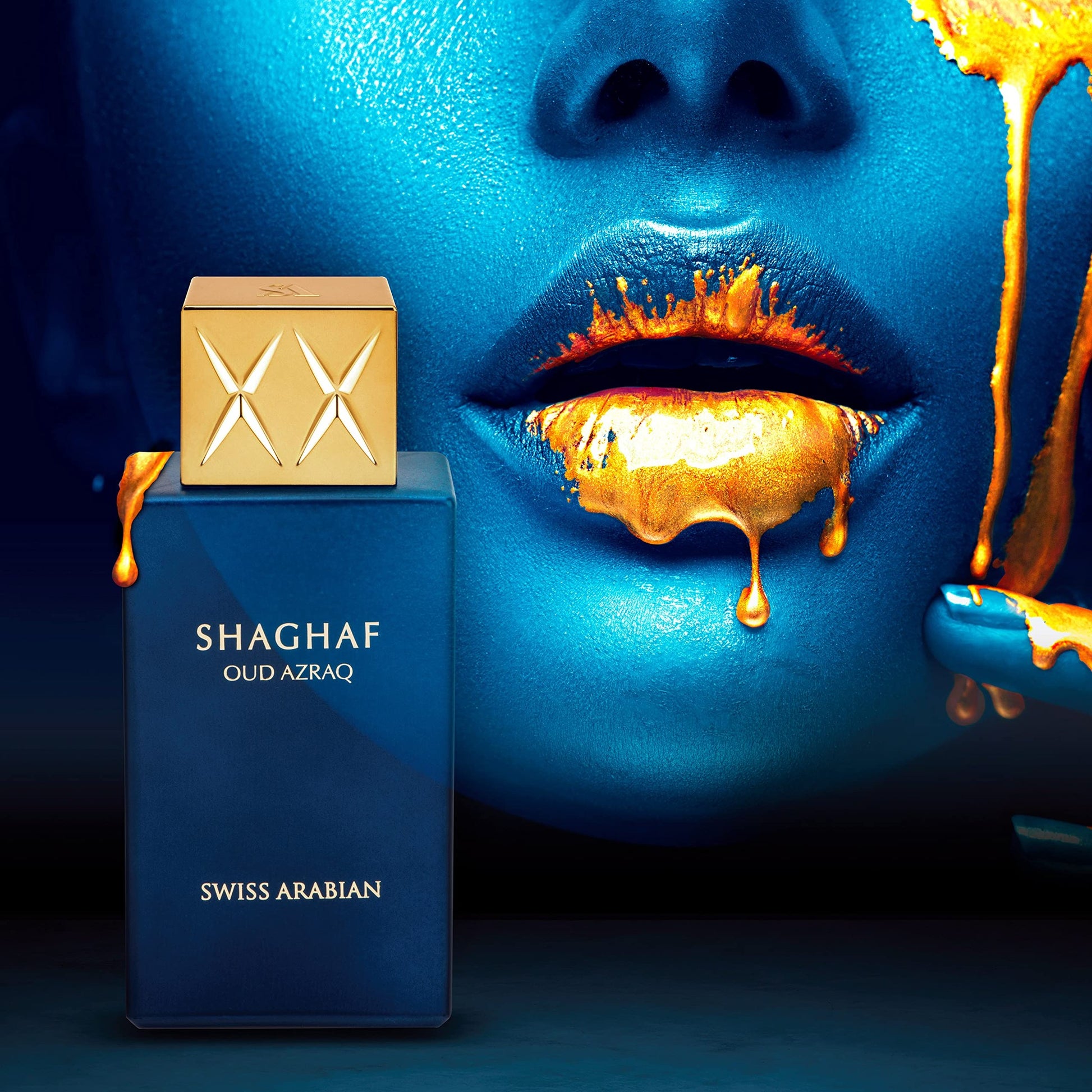 Swiss Arabian Shaghaf Oud Azraq, Limited Edition - Luxury Products From Dubai - Long Lasting and Addictive EDP Spray Fragrance - Seductive, Signature Aroma - Luxurious Scent of Arabia - 2.5 oz - Medaid International