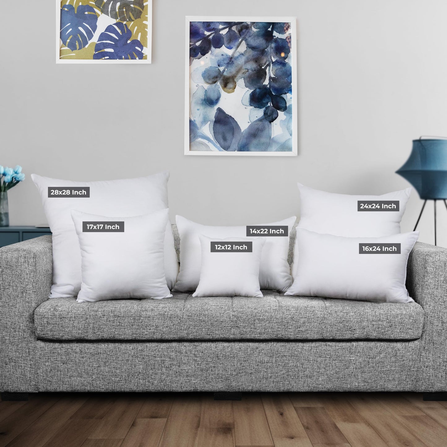 Utopia Bedding Throw Pillows Insert (Pack of 2, White) - 17 x 17 Inches Bed and Couch Pillows - Indoor Decorative Pillow - Medaid International