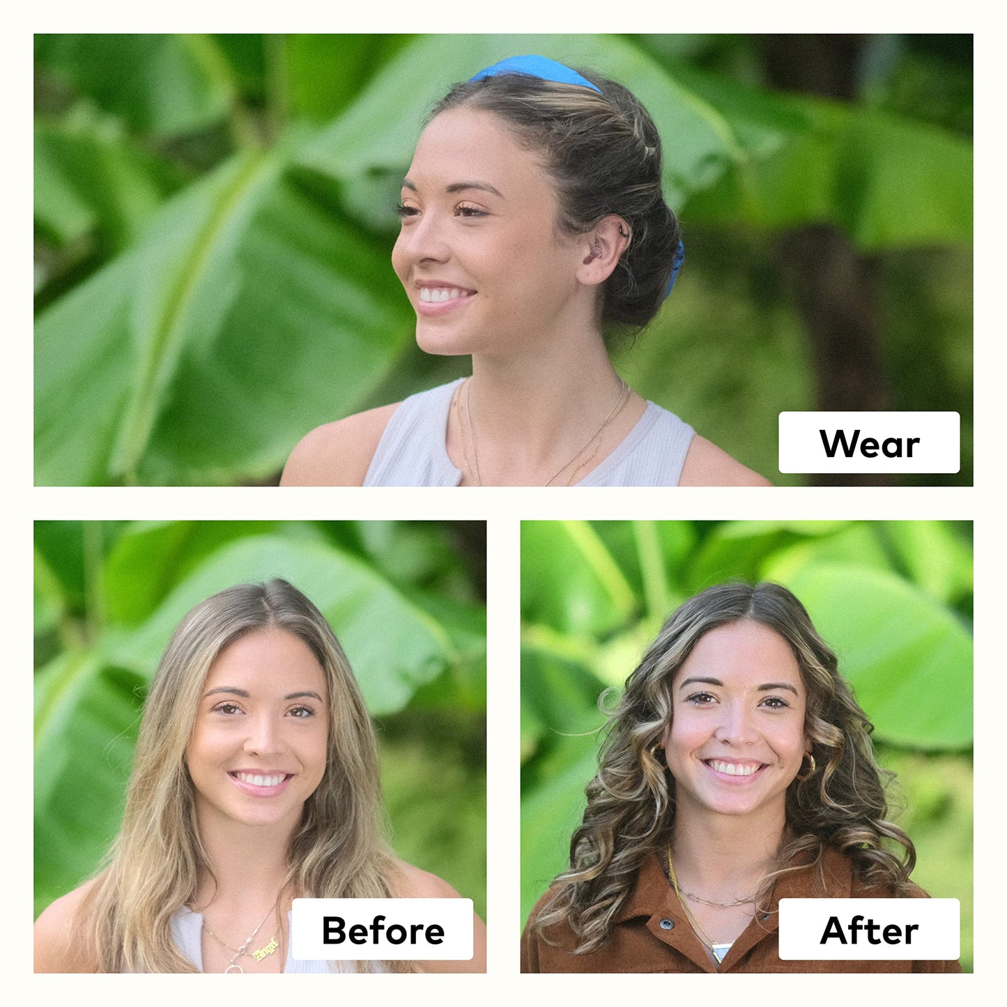 RobeCurls Heatless Hair Curler Set - Satin Curling Headband for Natural, No-Heat Curls - Sleep in Overnight Styling Tool with 2 Scrunchies - Easy & Gentle on Hair (Black) - Medaid International
