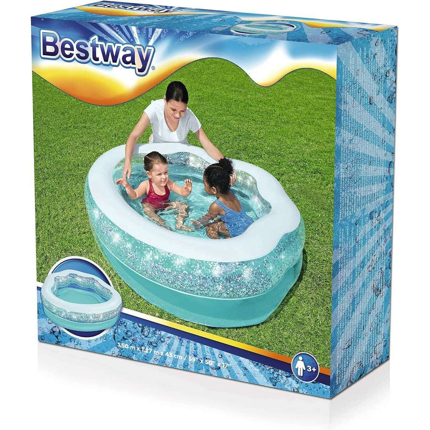 Sparkle Shell Kiddie Pool 150x127x43cm - Medaid International