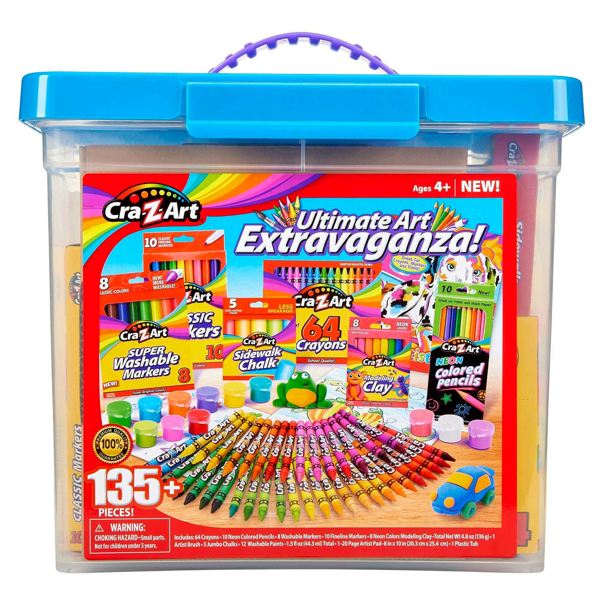 Ultimate Art Extravaganza Art Tub Packed with 135+ Pieces - Medaid International