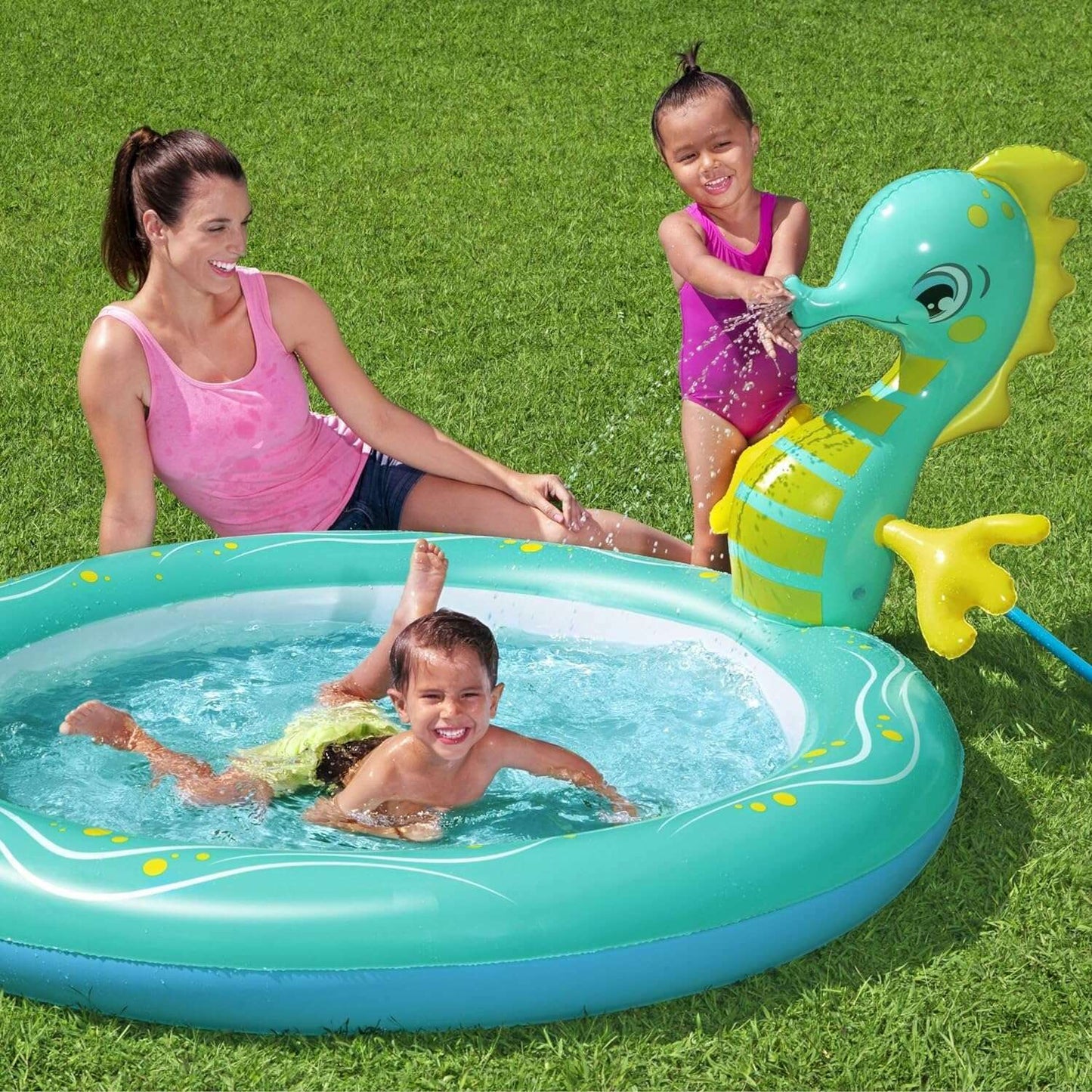 Seahorse Sprinkler Pool, 188x160x86cm - Medaid International