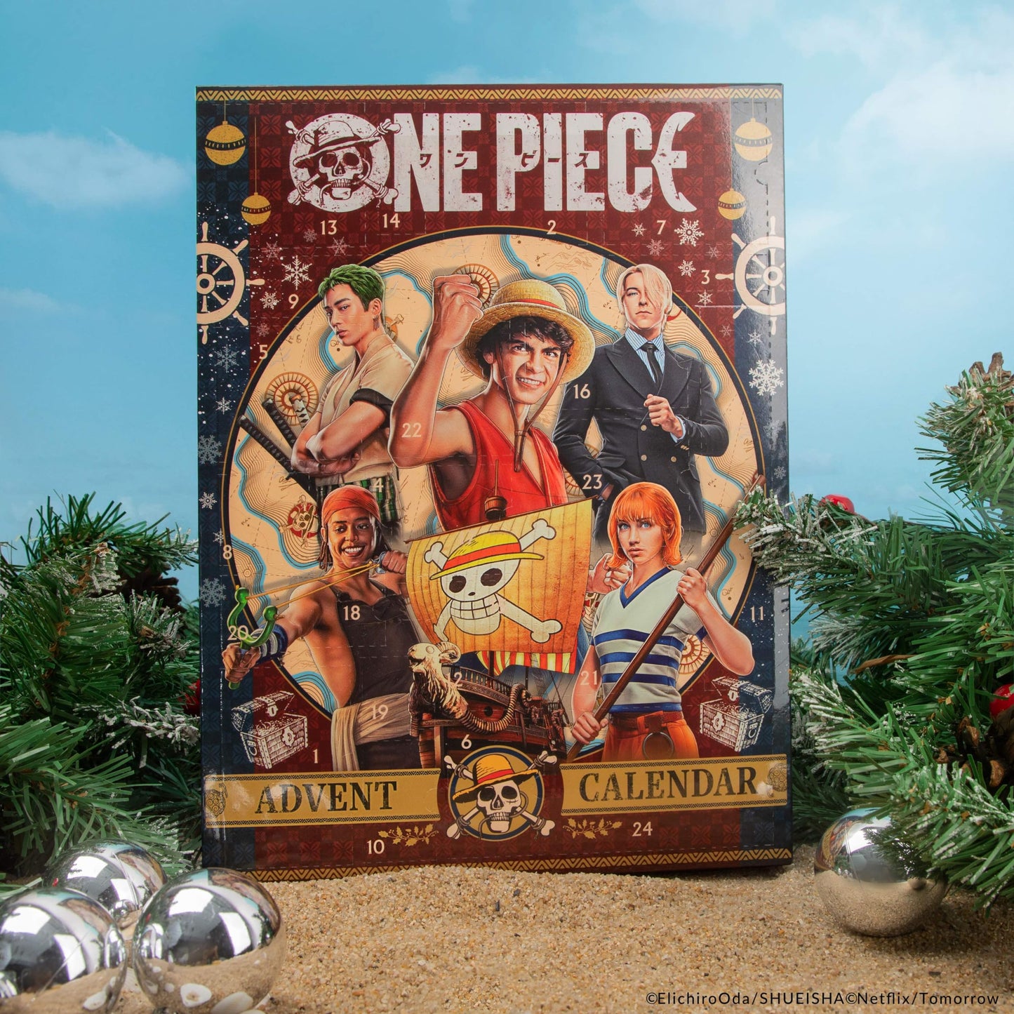 ONE PIECE - Advent Calendar - 24 Exclusive Gifts & Collectibles - Inspired by the Characters, Locations & Storylines - For the Christmas Countdown - Official License - Cinereplicas - Medaid International