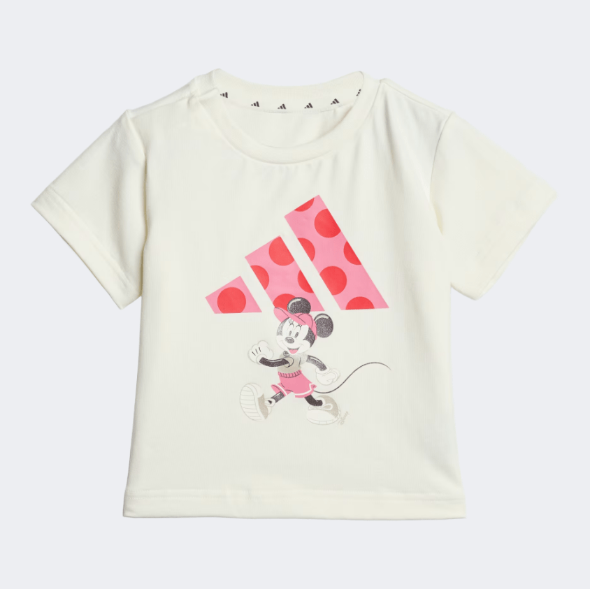 Adidas Disney Minnie Mouse Baby-Girls Sportswear Set Off White/Pink/Ruby - Medaid International
