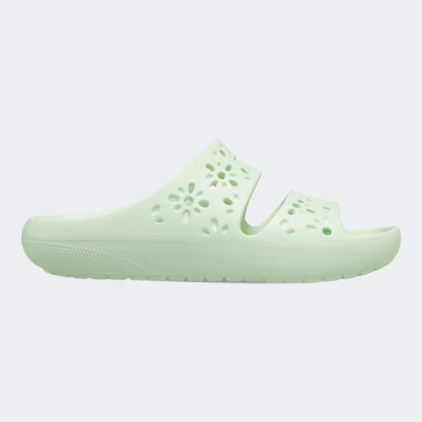 Crocs Classic Floral Cut Out Unisex Lifestyle Slippers Jade Tint - Medaid International