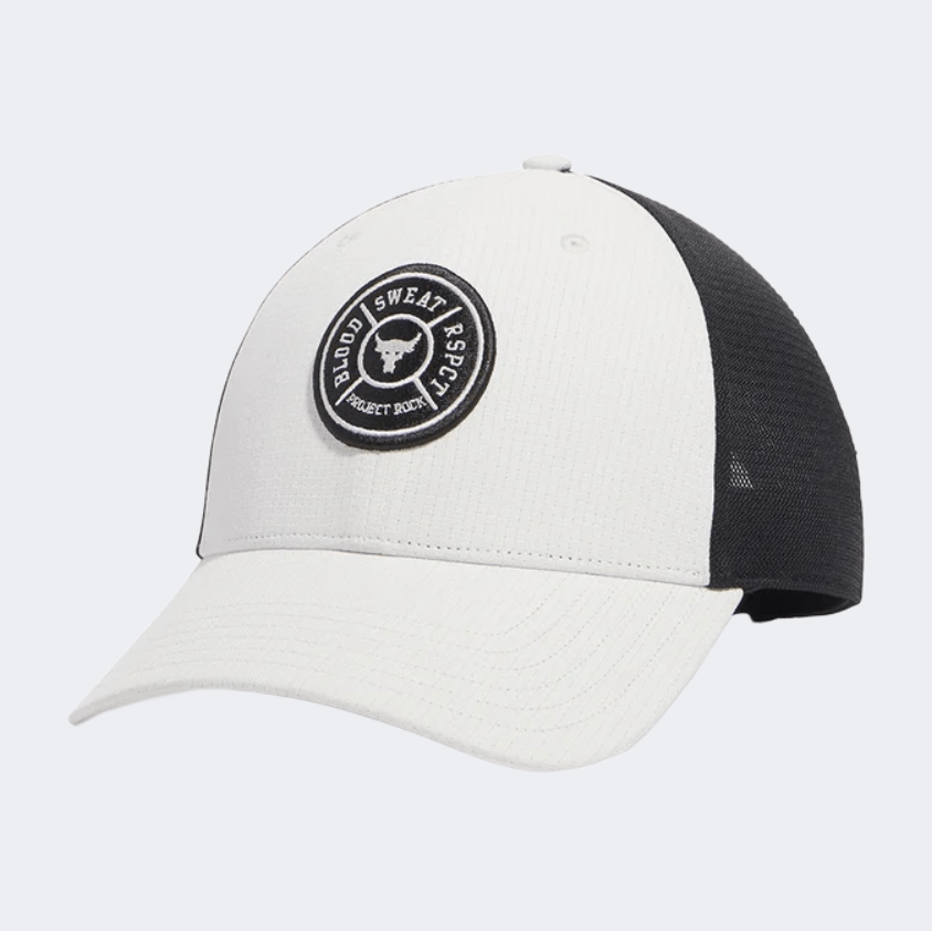 Under Armour Rock Trucker Men Training Cap White Clay/Black - Medaid