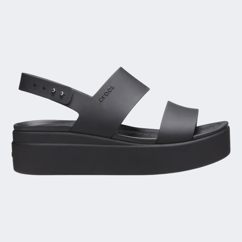 Crocs Brooklyn Low Wedge Women Lifestyle Sandal Black - Medaid International
