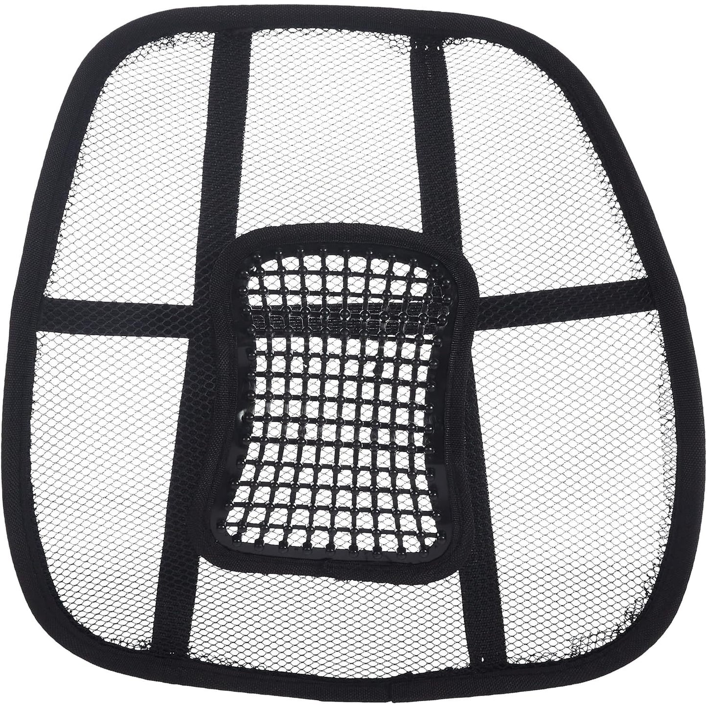 LP Car Seat Chair Massage Back Lumbar Support Mesh Ventilate Cushion Pad Black - Medaid - Lebanon