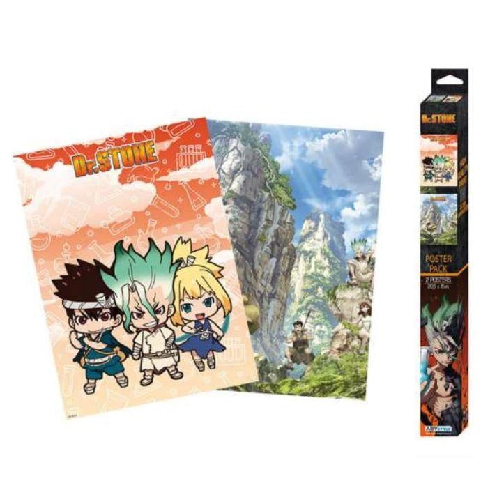 DR STONE - Set 2 Chibi Posters - Artworks (52x38) x4 - Medaid International