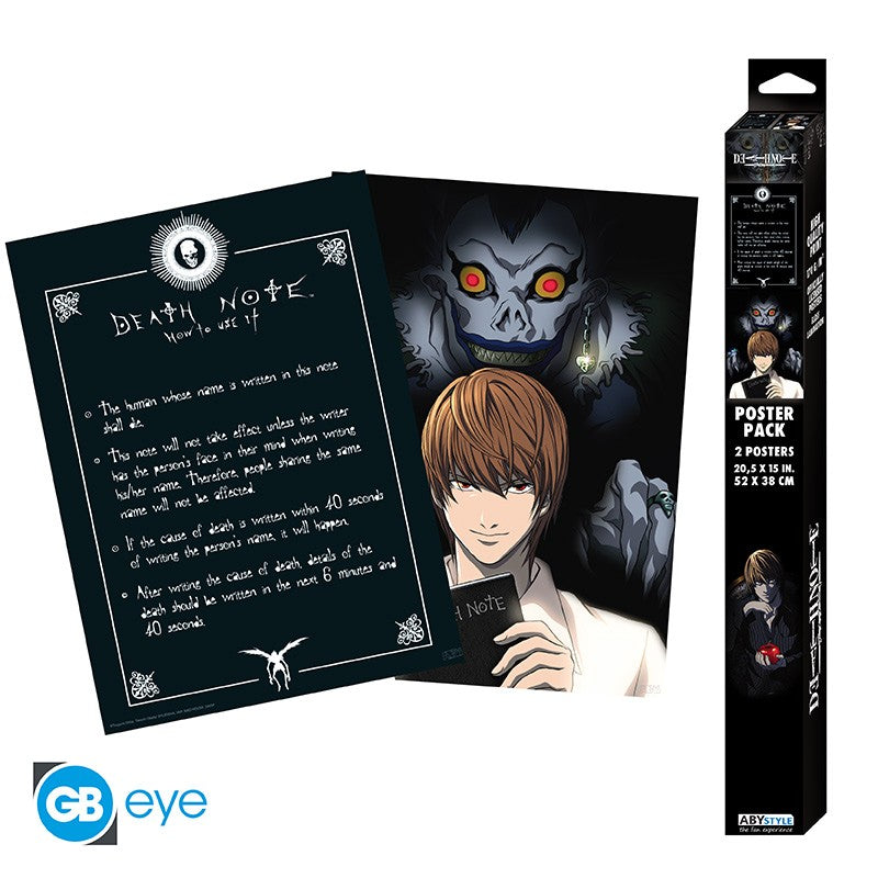 DEATH NOTE - Set 2 Chibi Posters - Light & Death Note (52x38 - Medaid International
