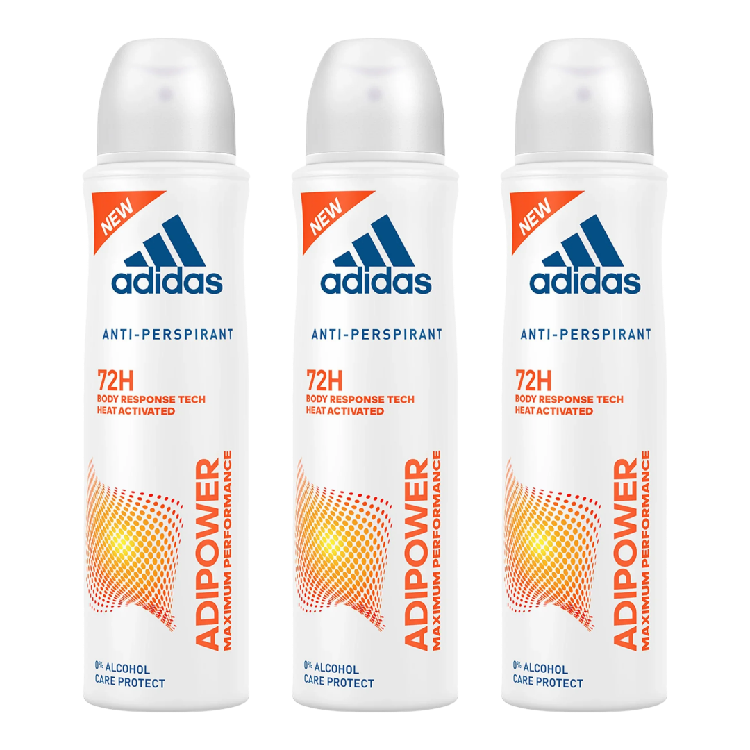 Adidas Adipower 72H Anti-Perspirant Spray Deodorant For Her - Pack Of 3 - Medaid