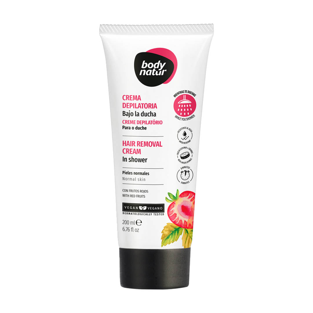 Body Natur Hair Removal Cream In Shower Red Fruits 200 ml - Medaid International