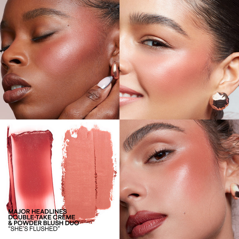 PATRICK TA MAJOR HEADLINES - DOUBLE-TAKE CREME & POWDER BLUSH DUO (SHE'S FLUSHED) - Medaid - Lebanon