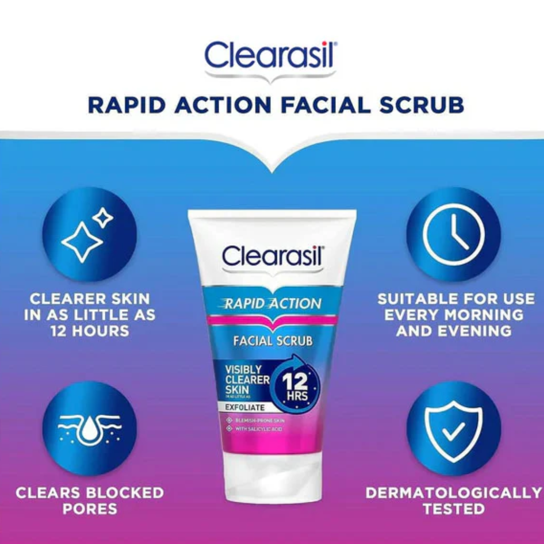 Clearasil Rapid Action Scrub 125ml - Medaid