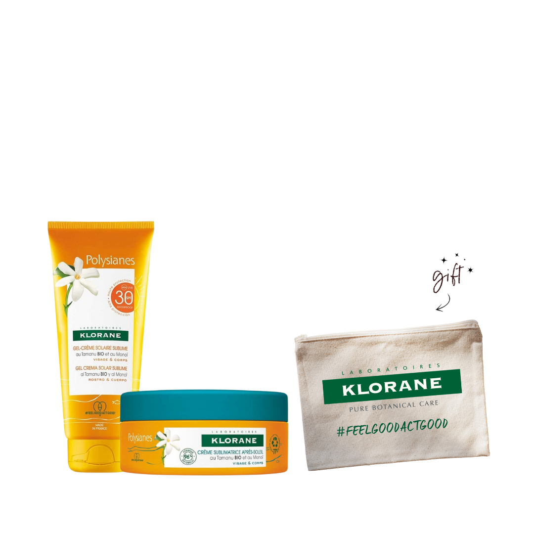 Klorane Polysianes Solar Bundle + Free Pouch - Medaid International