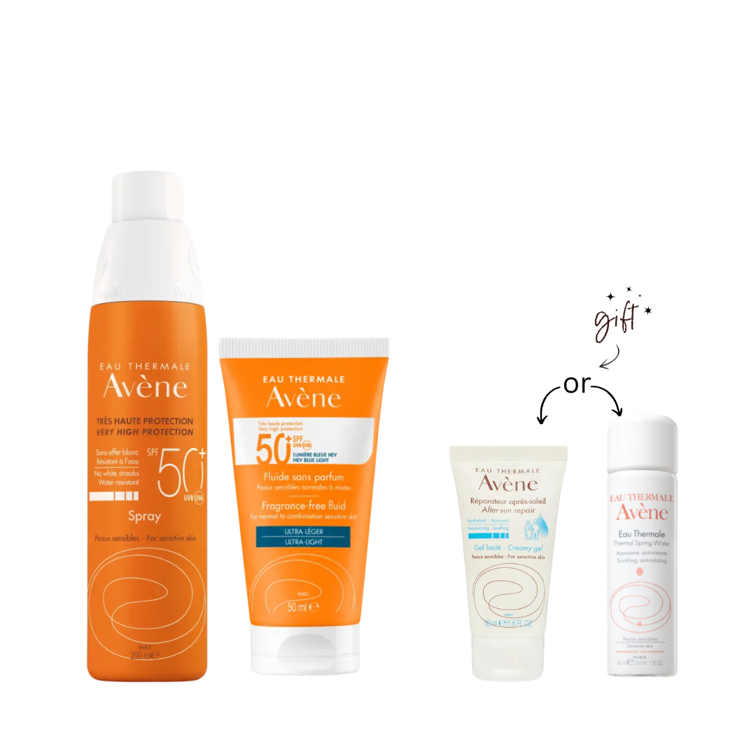 Avene Fragnance Free Adults Sun Care Bundle + Mini Gift - Medaid International