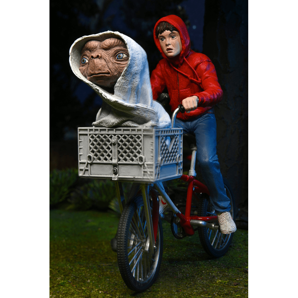 ET 40th Anniversary ET & Elliot On Bike 7" Ultimate Action Figure by Neca - Medaid International