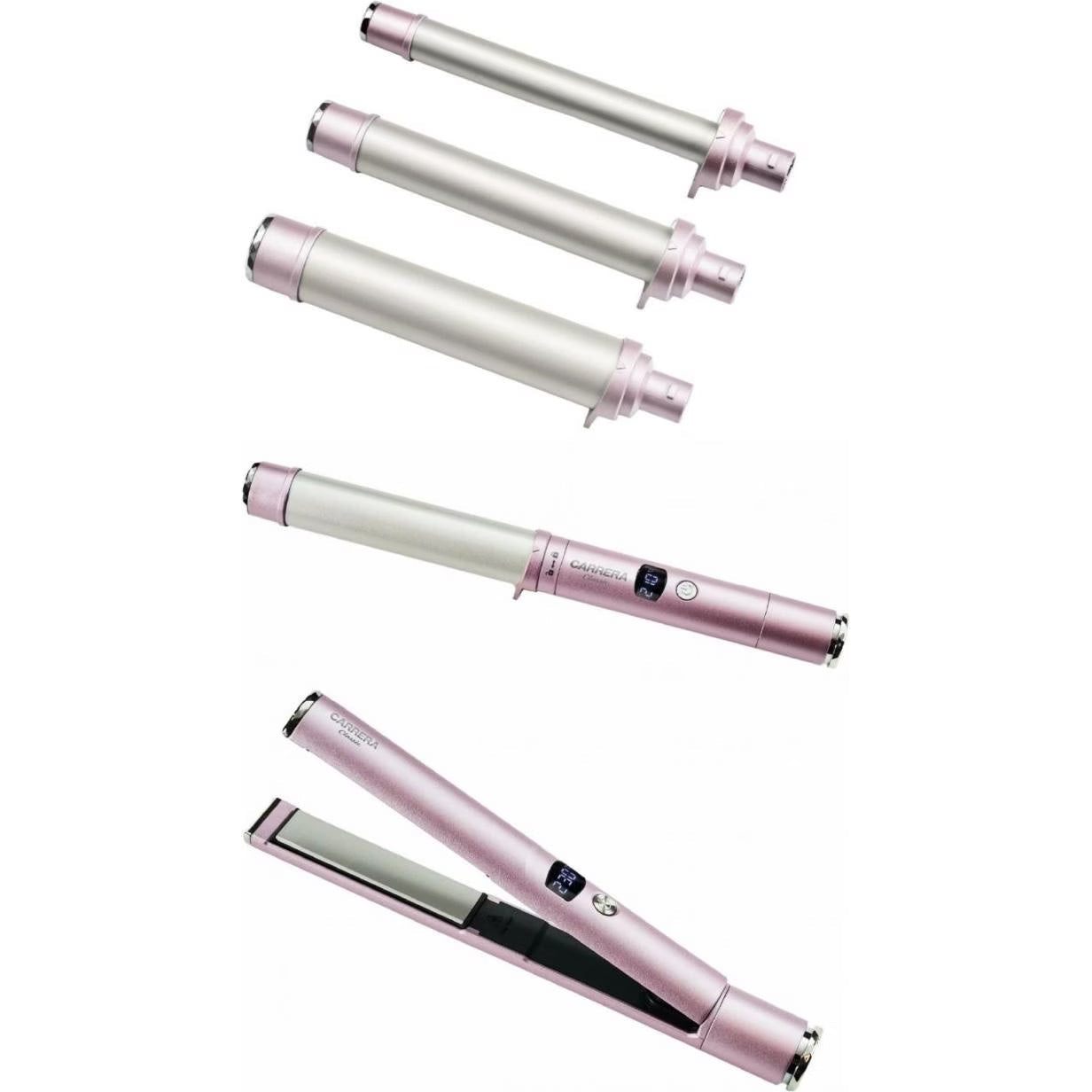 Classic Straightener & Curler 3in1 Set, Light Pink - Medaid International