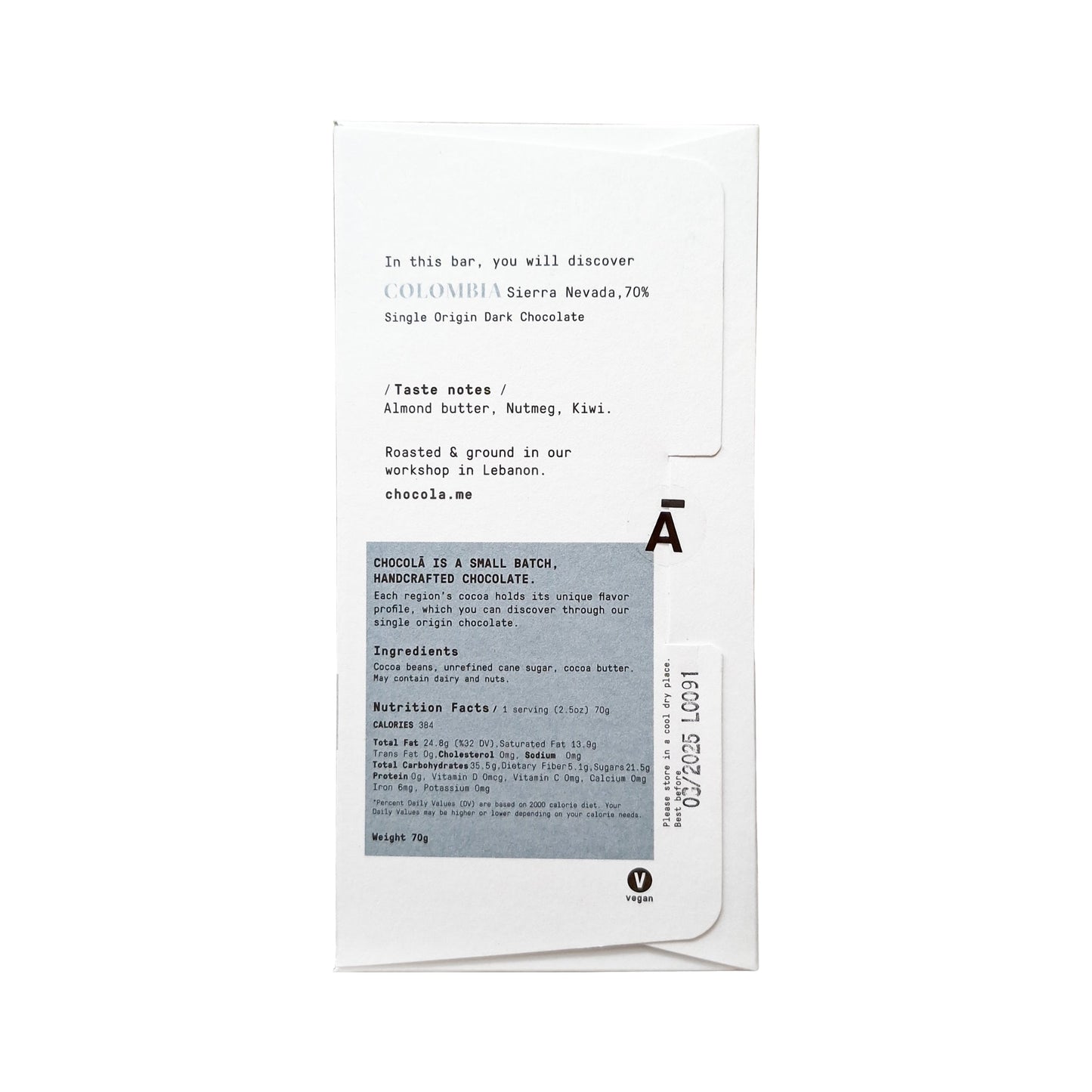 Colombia Sierra Nevada 90% Single Origin Dark Chocolate - Medaid International