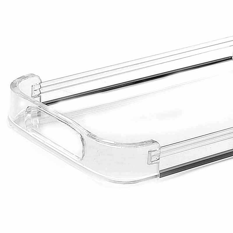 41 CM Transparent Plexi Rectangular Serving Tray with Handles Multifunctional Organizer Tray for Food Drinks Snacks and Appetizers - Medaid