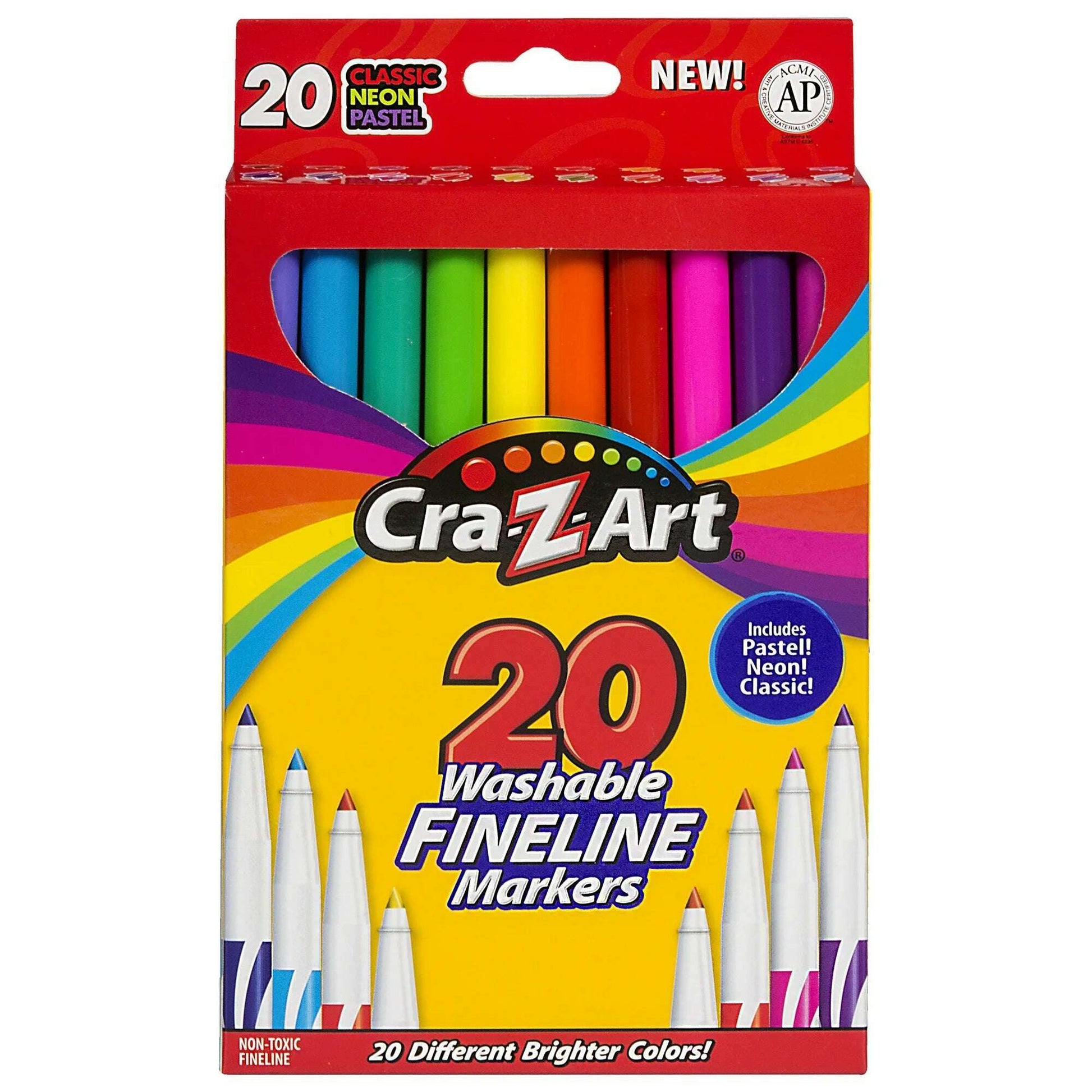 Fine Line Washable Markers, 20 - Medaid International