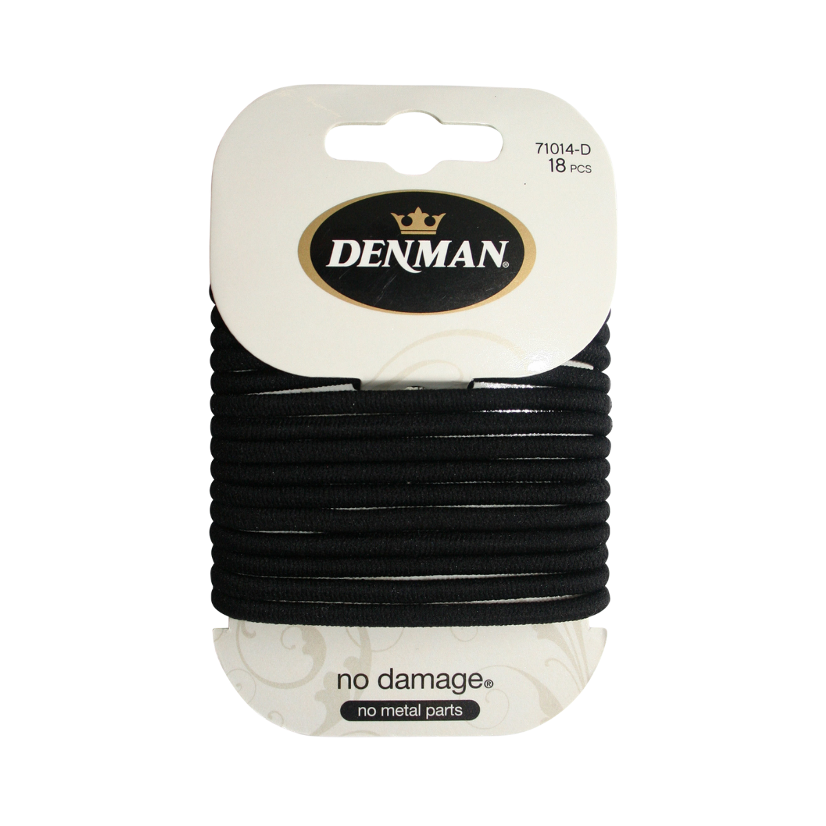 Denman - Large Black No Damage Elastics 18 pcs - Medaid International