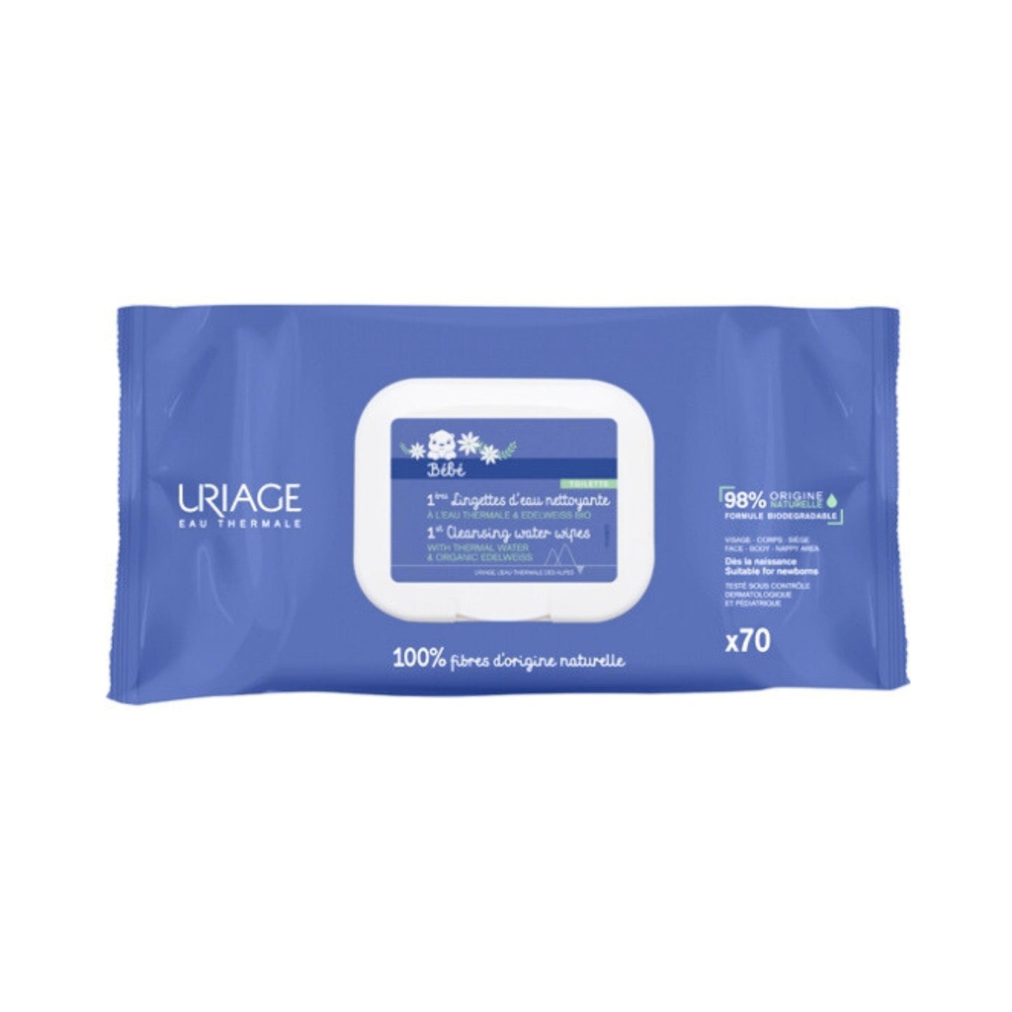 Uriage - Baby 1st Cleansing Wipes 70x - Medaid