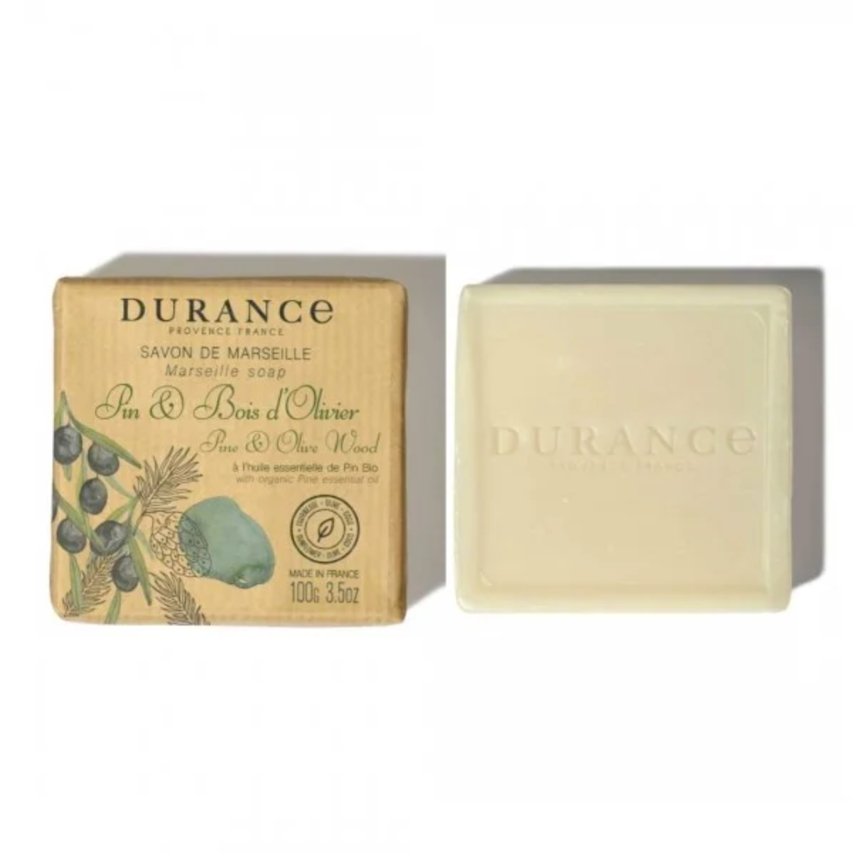 Durance - Pine & Olive Wood Marseille Soap 100g - Medaid International