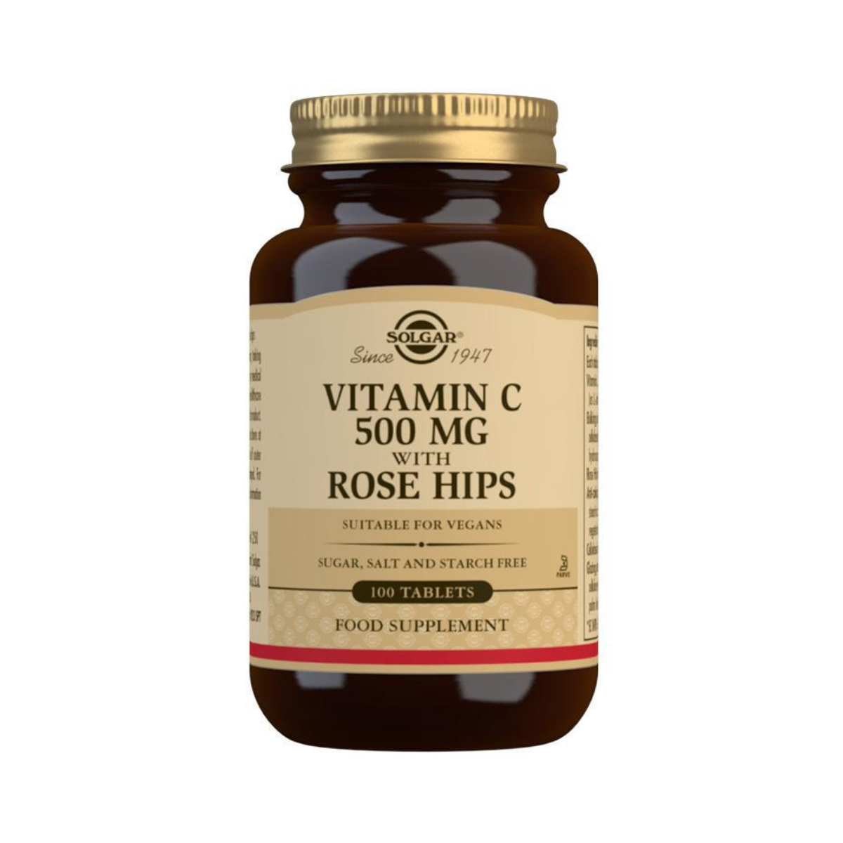 Solgar - Vitamin C 500mg with Rose Hips 100 Tablets - Medaid International