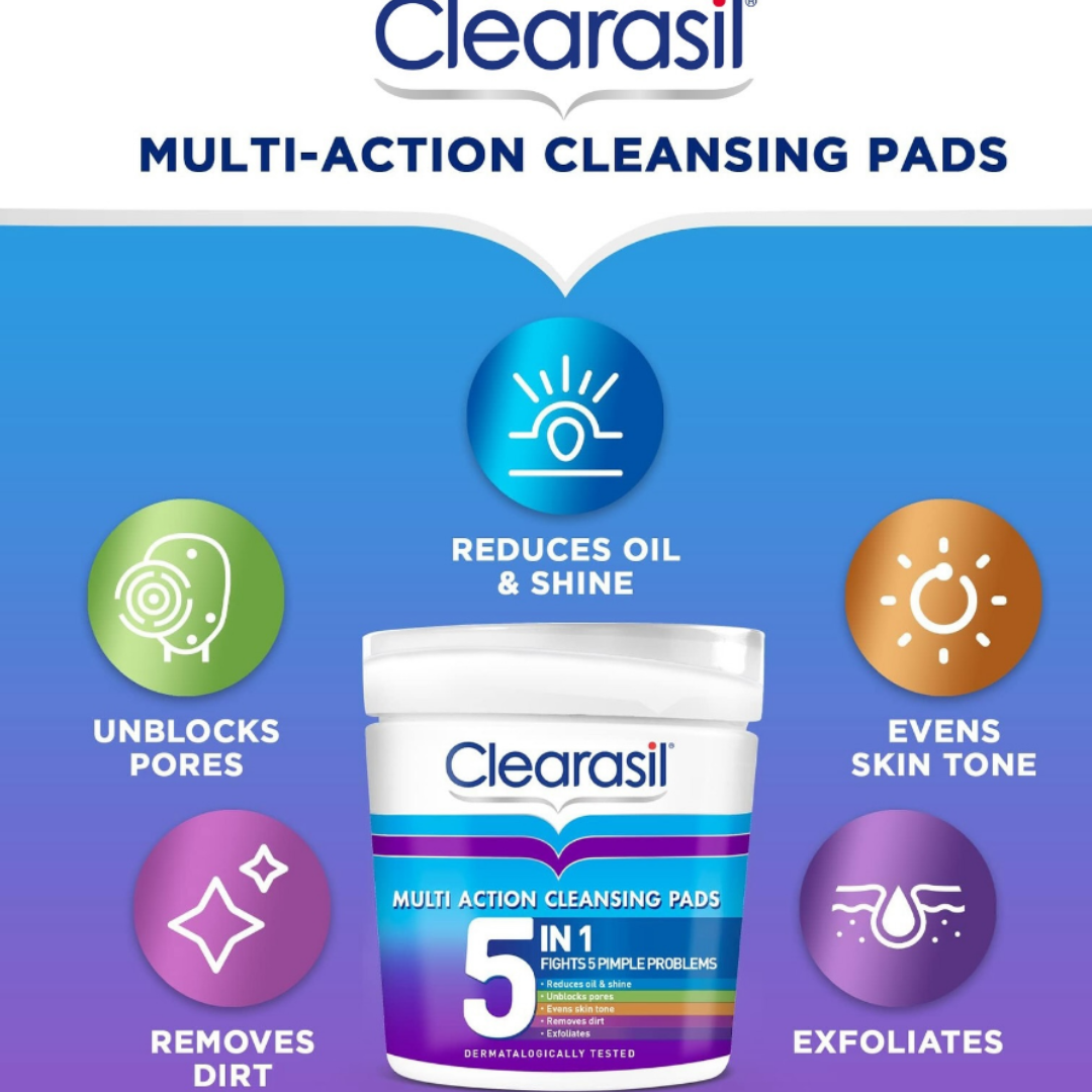 Clearasil Ultra 5 in 1 Cleansing Pad 65 Pads - Medaid International
