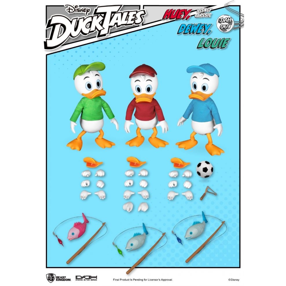 Ducktales Huey Dewey Louie Action Figure By Beast Kingdom (DAH-069) - Medaid International