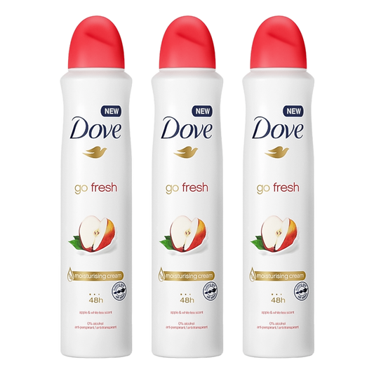 Dove Go Fresh Apple & White Tea 48H Anti-Perspirant Spray Deodorant For Her - Pack Of 3 - Medaid International