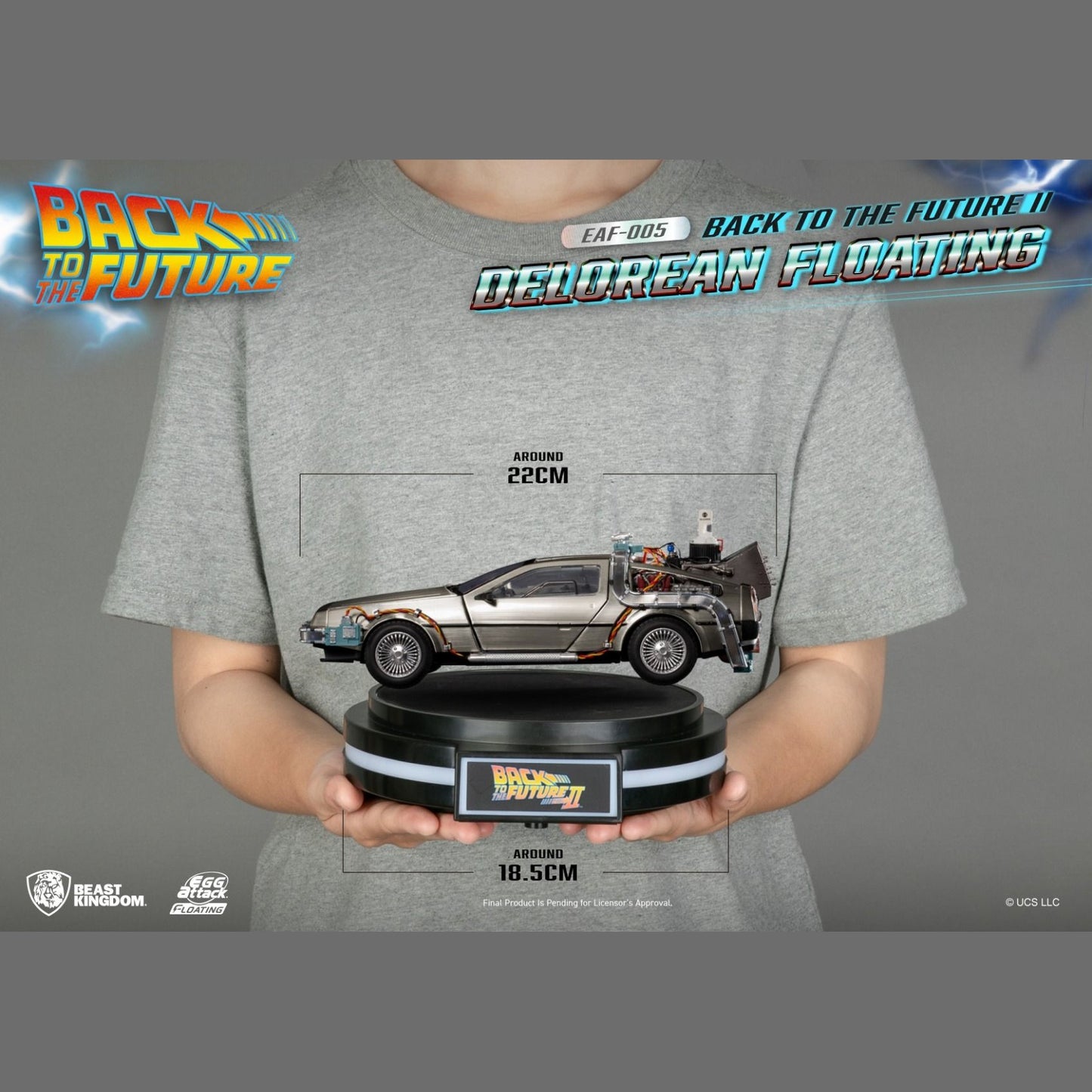 Back to the Future II Delorean Floating Egg Attack Floating - 005 By Beast Kingdom - Medaid International