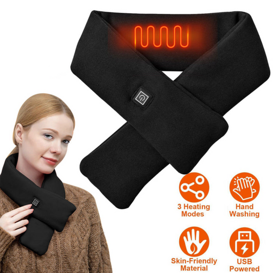 Electric Heated Scarf - Pro Electric Heated Scarf with 3 Heating Levels USB Rechargeable Heating Scarf - Medaid International