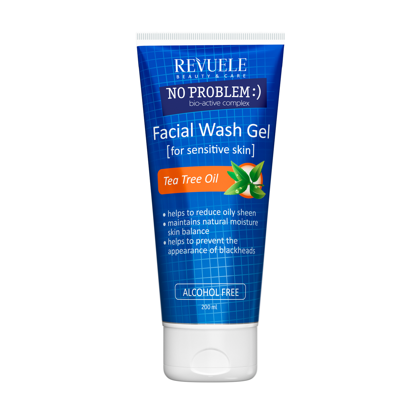 REVUELE NO PROBLEM Facial Wash Gel for sensitive skin Tea Tree Oil, 200 ml - Medaid