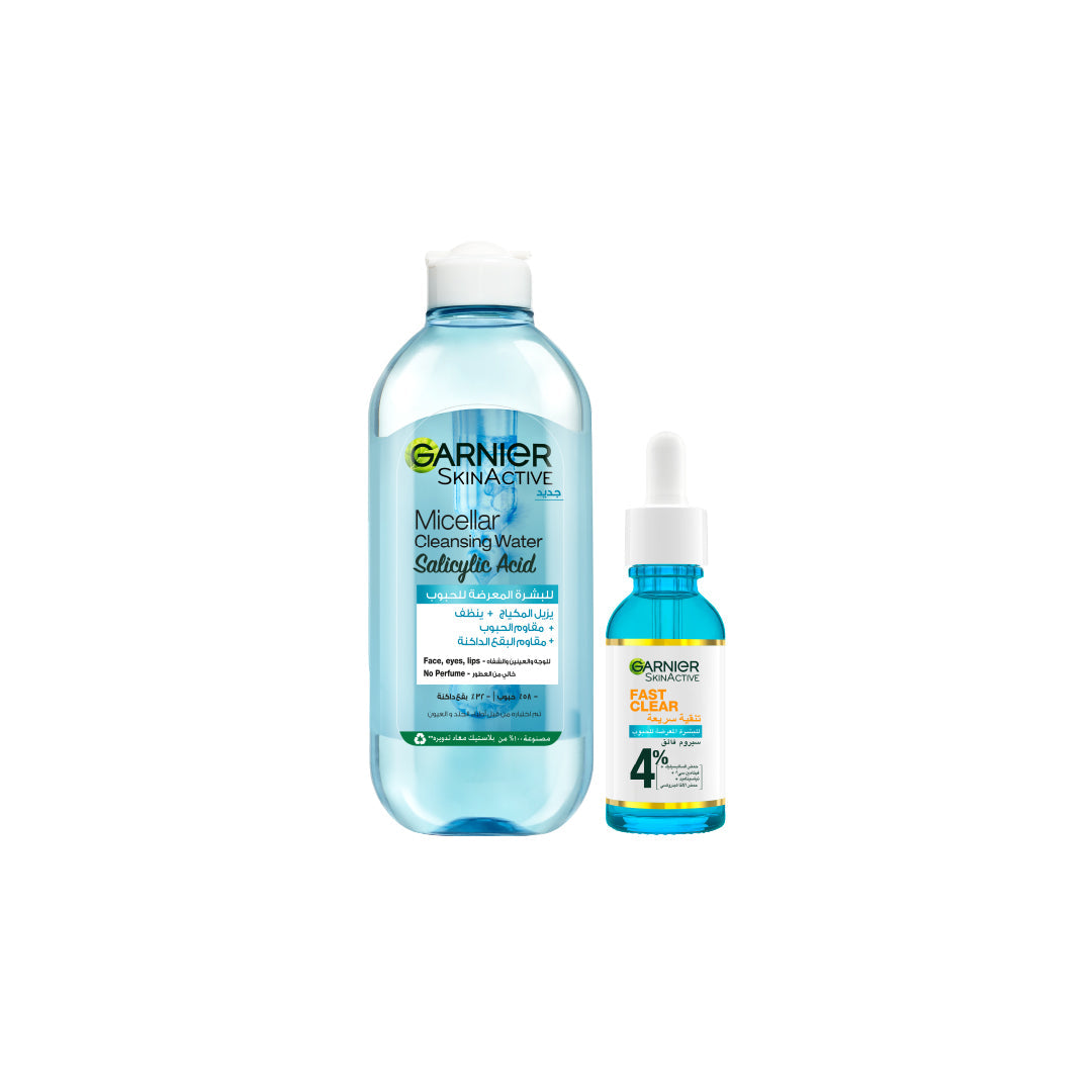 Garnier Fast Clear Anti-Acne Serum & Micellar Bundle At 20% Off - Medaid International