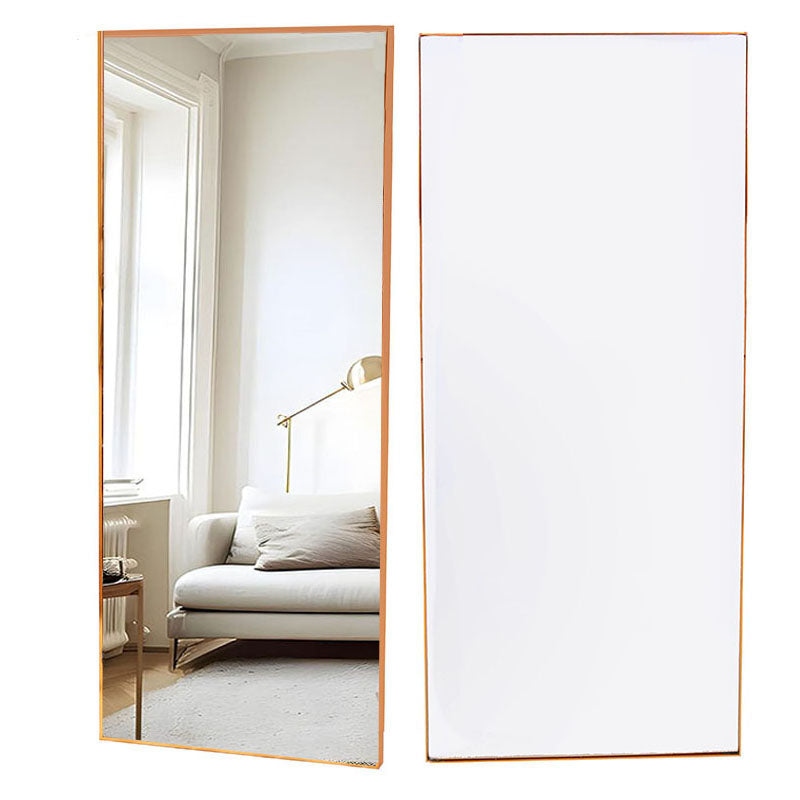 170 CM Modern Mirror Wall Mounted or Leaning Against Wall Mirror with Gold Metal Frame for Bedroom and Living Room Gold - Medaid International