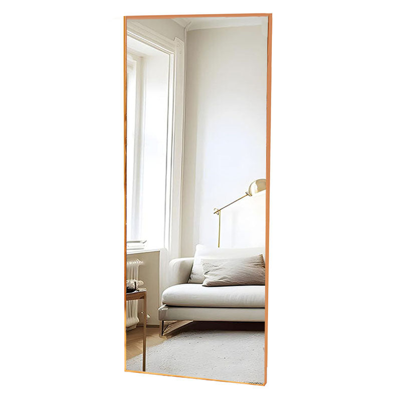 170 CM Modern Mirror Wall Mounted or Leaning Against Wall Mirror with Gold Metal Frame for Bedroom and Living Room Gold - Medaid International