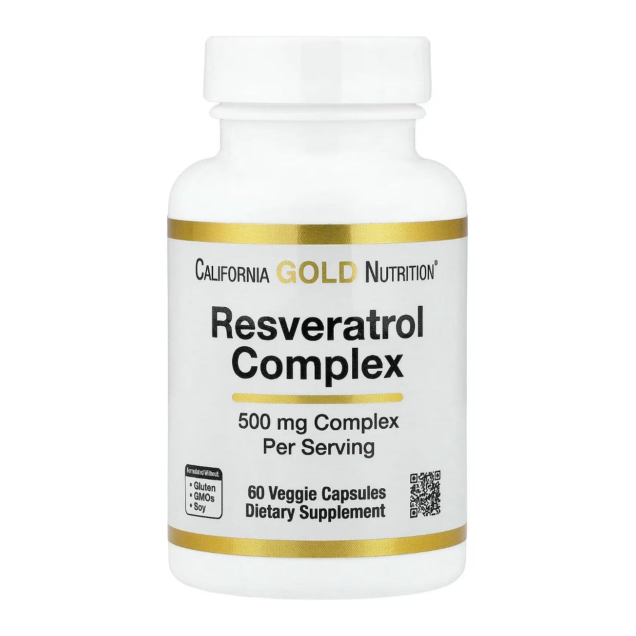 Resveratrol Complex with Grape Seed Extract, Red Wine Extract, and trans-Resveratrol, 60 Veggie Capsules - Medaid International