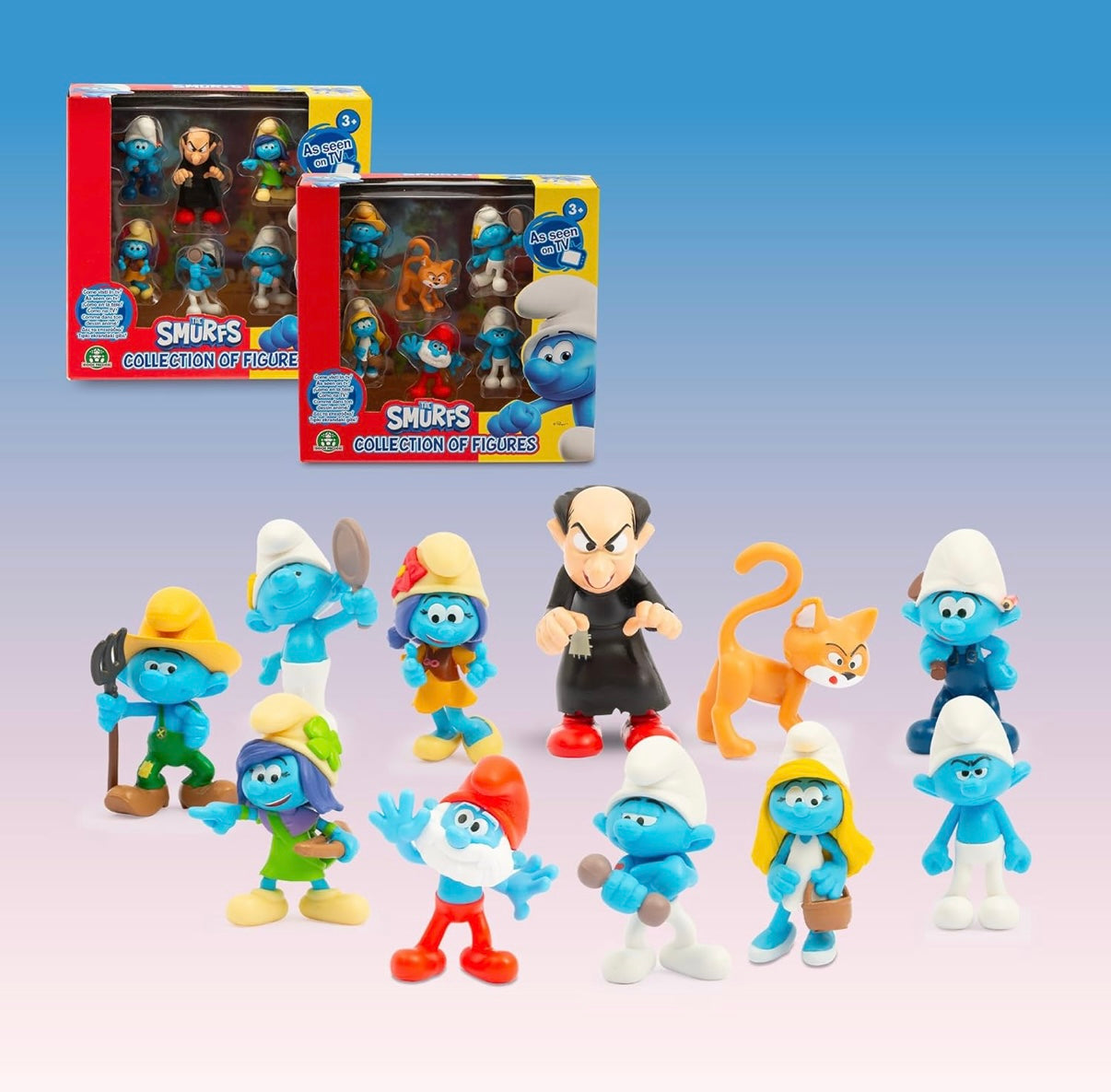 Famosa The Smurfs Set with 6 Figures 5.5 cm, Including 1 Exclusive Gargamel Figure, Toy for Children from 3 Years, PUF141 - Medaid International