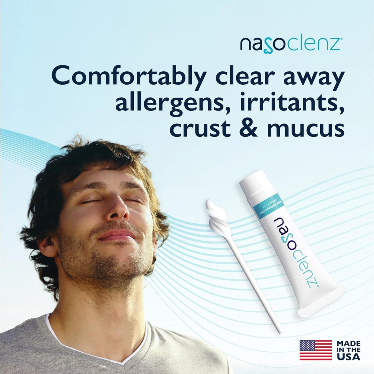 Nasal Cleansing Kit – Gentle Wand & Nasal Antiseptic Gel, Nose Cleaner and Nasal Moisturizer for Dry Nose & Sinus Relief (Unscented 15 Count, up to 120 uses) - Medaid International