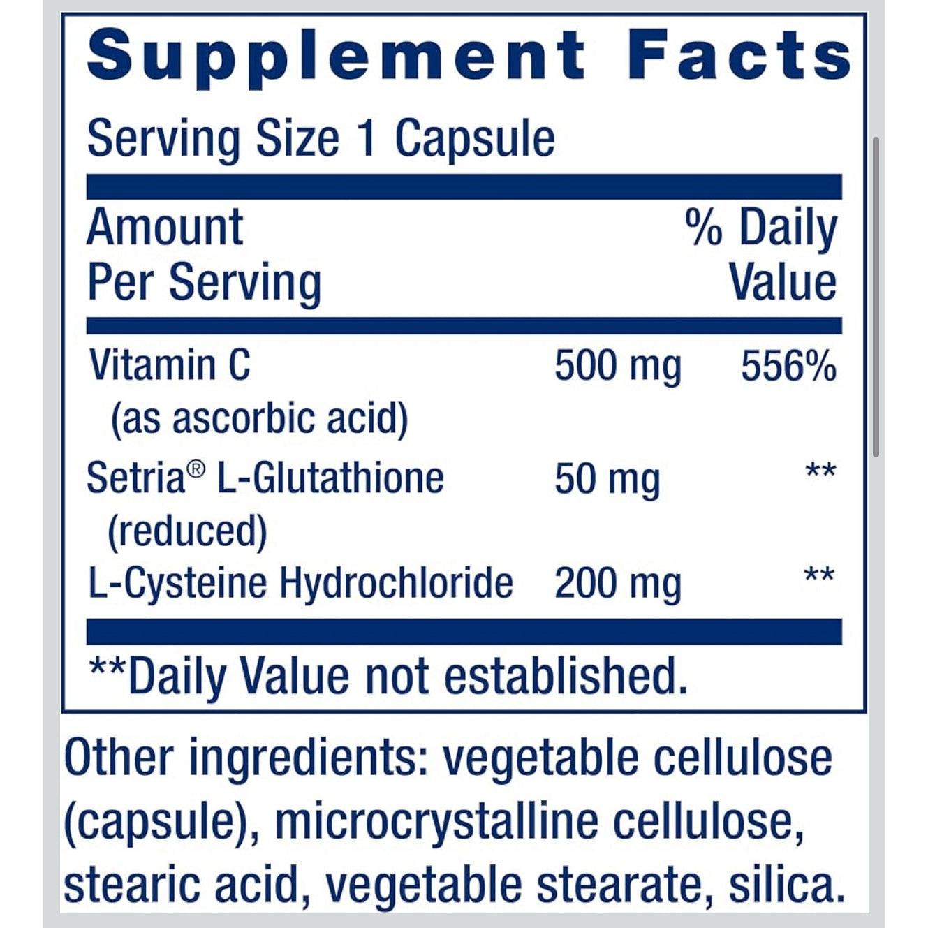 Life Extension Glutathione, Cysteine & C, 500 mg of Vitamin C, Powerful antioxidant Supplement to Support Liver Health, Gluten-Free, Non-GMO, 100 Capsules - Medaid International