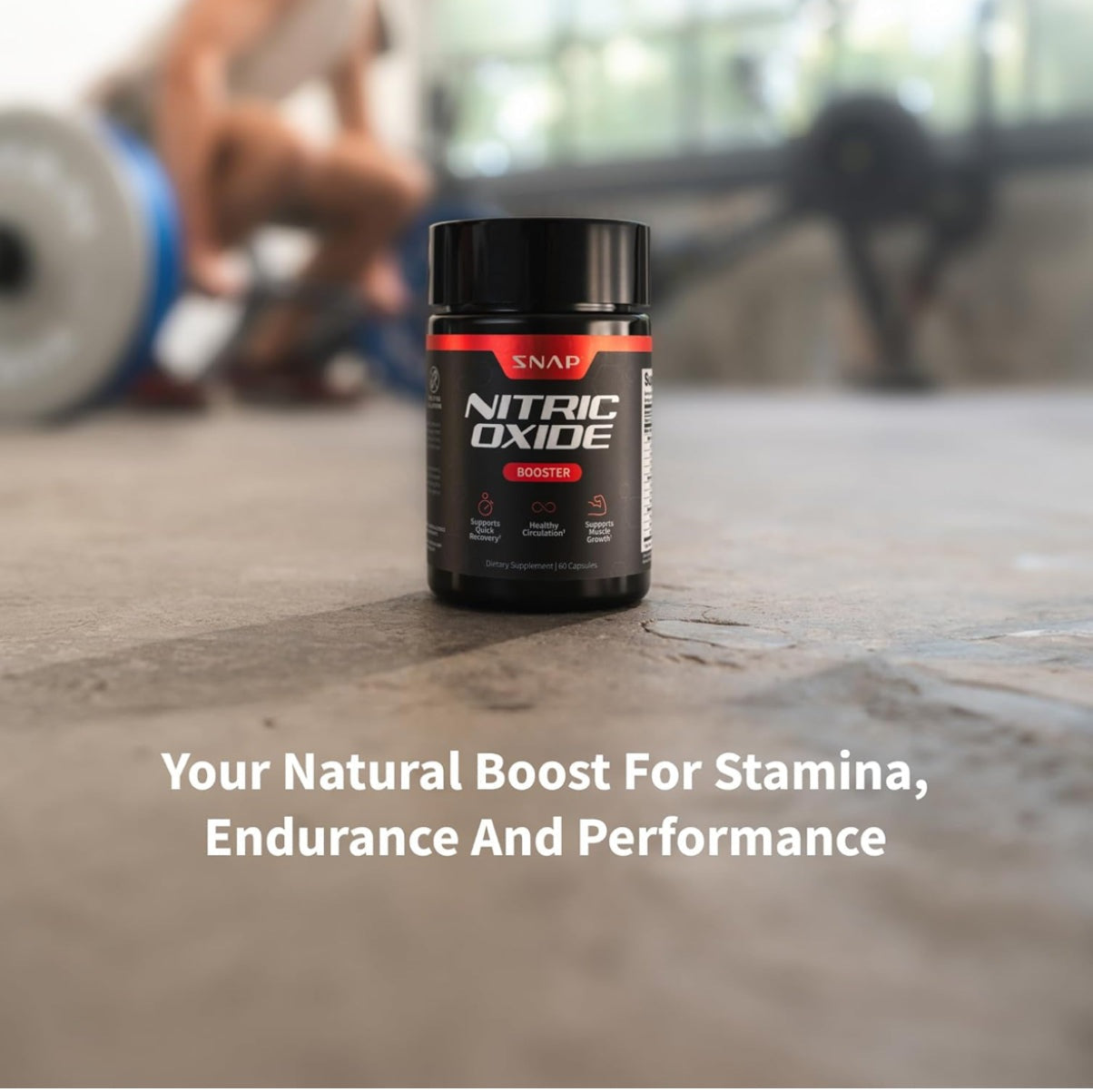 Snap Supplements Nitric Oxide Booster Supplement with L Arginine and L Citrulline Essential Amino Acids and Ginseng Root, Energy, Heart Heal - Medaid International